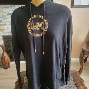 Michael Kors Black Hoodie with Gold Logo